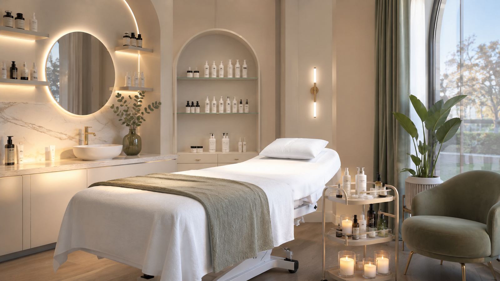 Ambiente di benessere usato come atmosfera del concept Ninfea