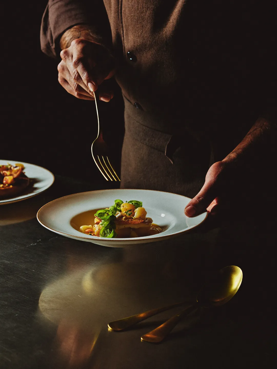 Piatto preparato e rifinito da uno chef